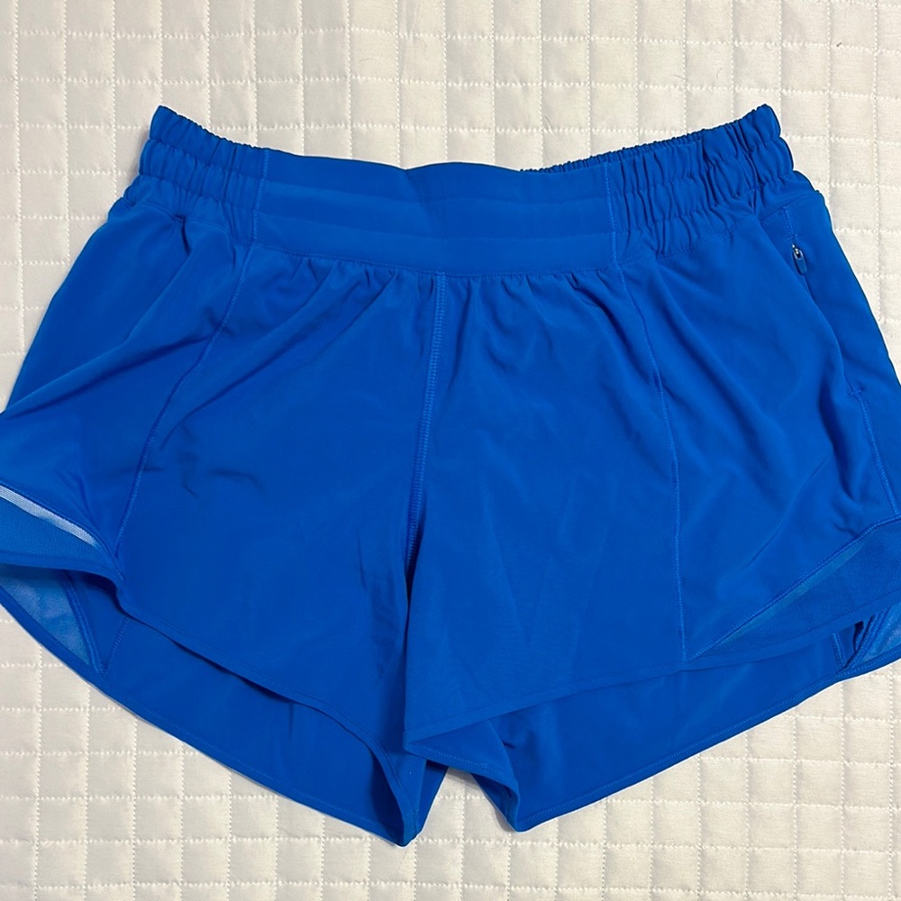 Women's Lululemon Blue Hotty Hot Shorts- Size 8